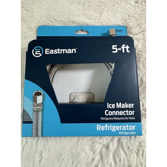 EASTMAN Stainless Steel Ice Maker Connector - 5-ft Length 1/4" Inlet #0247027 - Picture 1 of 2